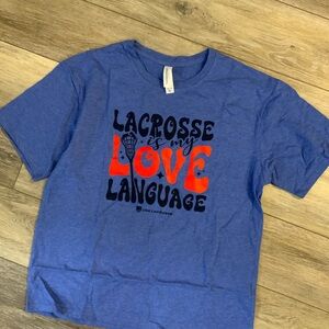 Blue Lacrosse Graphic Kids T-Shirt